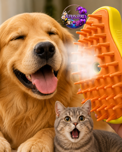 Cepillo de Vapor Para Perros y Gatos Quita Pelos