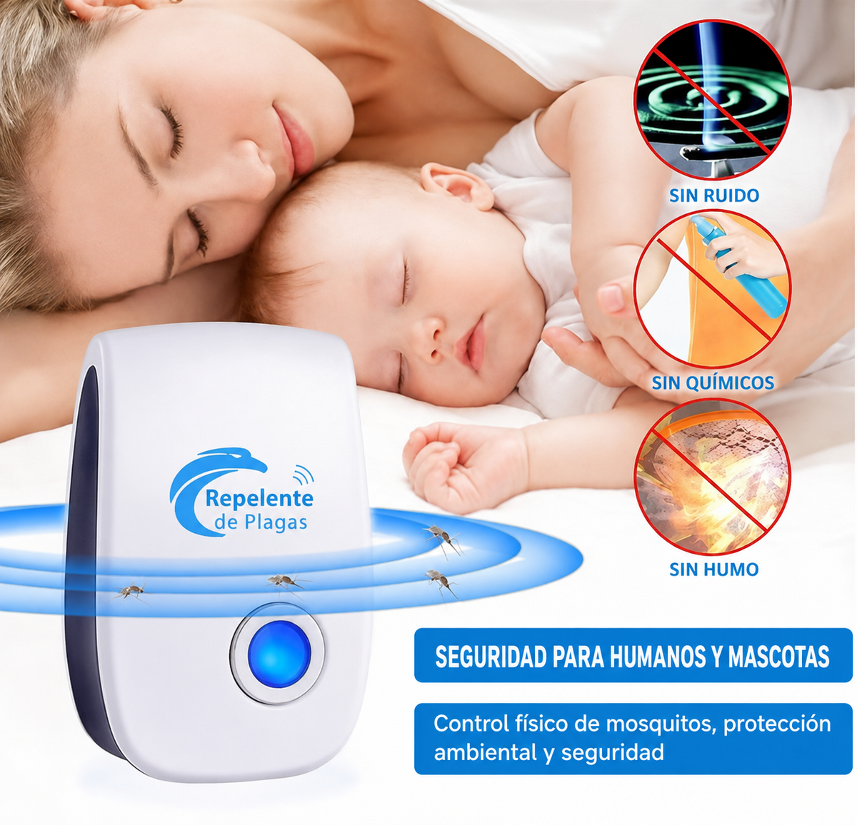 Repelente Ultrasónico de Plagas 360° | Protección para tu Hogar